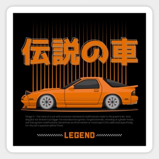 Midnight Racer Orange FC3S RX7 JDM Magnet